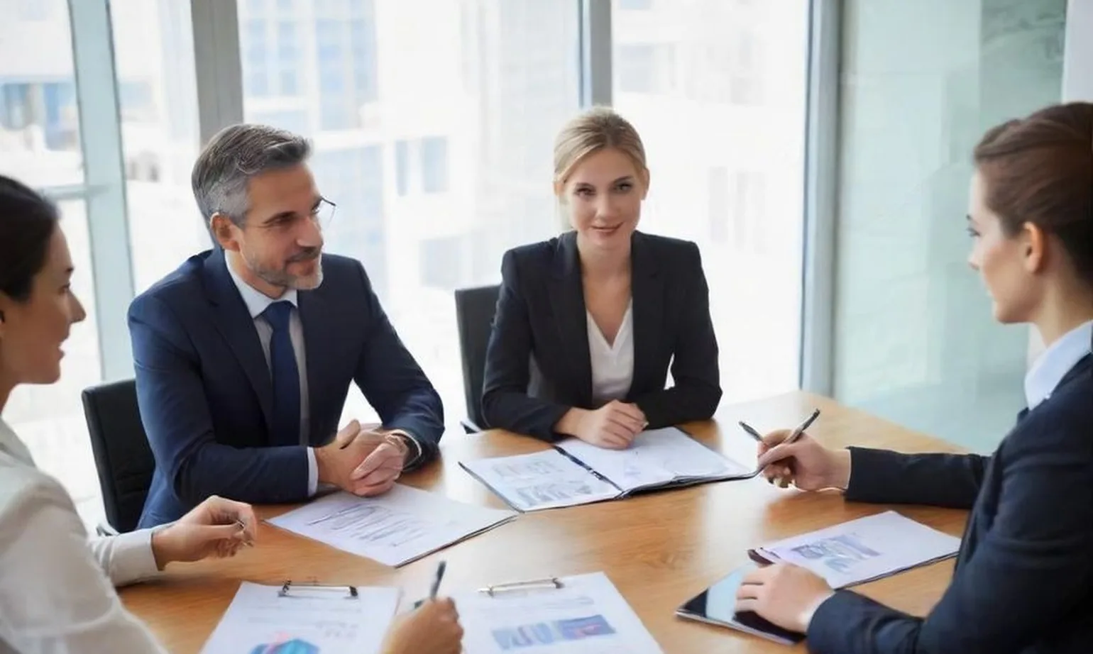 Business partnership consulting meeting